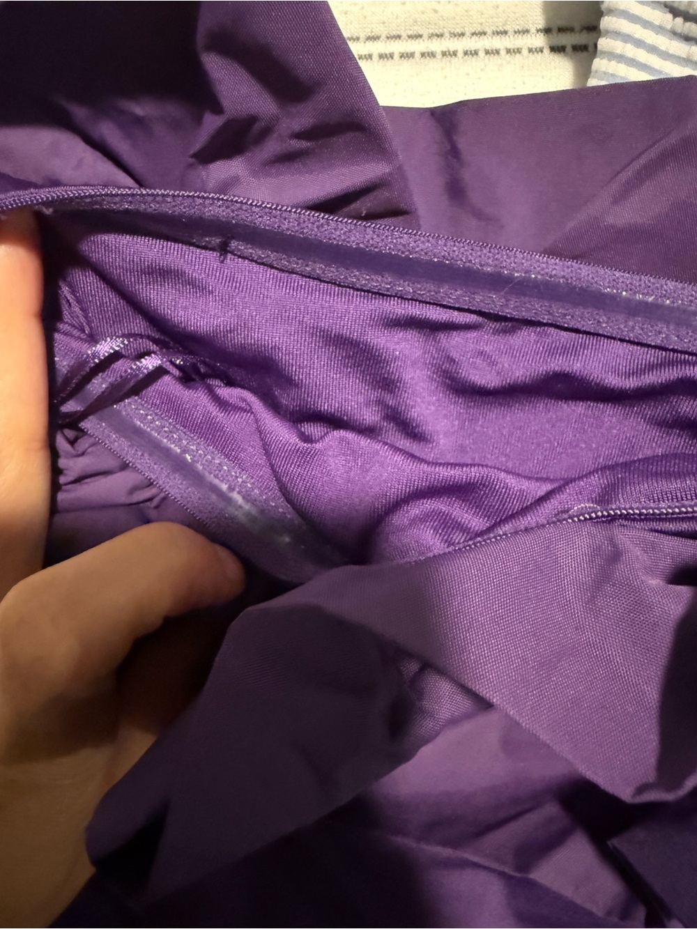 Zara: Purple Ruffle Strapless One-Piece Swimsuit - Picture 6 of 8